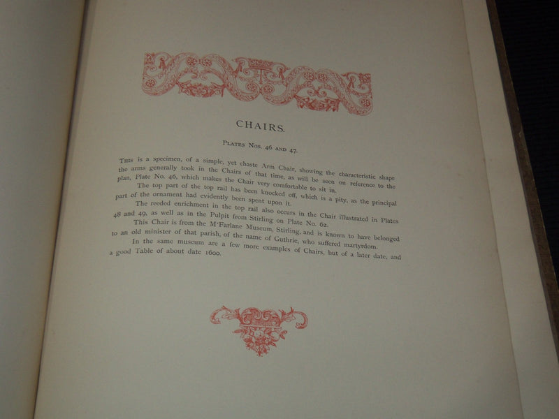 1870'S SCOTTISH WOODWORK XVI & XVII CENTURIES VOLUME #175 OF 250 - Z 229