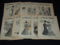 1905 LA VRAIE MODE FRENCH FASHION MAGAZINE LOT OF 10 ISSUES - O 3442I