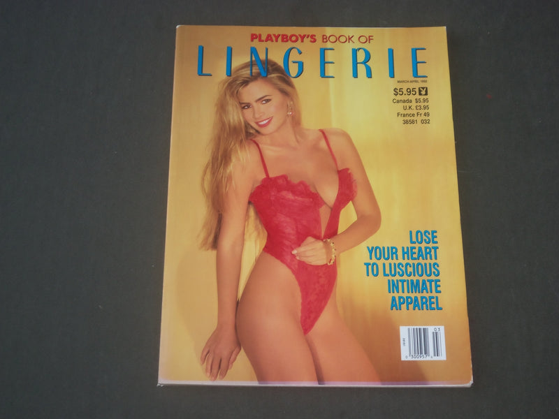 1992 MARCH/APRIL PLAYBOY MAGAZINE - PLAYBOY'S BOOK OF LINGERIE - B 4573