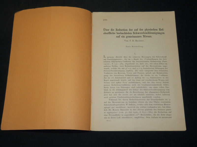 1902 SITZUNGSBERICHTE DER KONIGLICH PREUSSISCHEN GERMAN BOOK BY HELMERT - J 5909