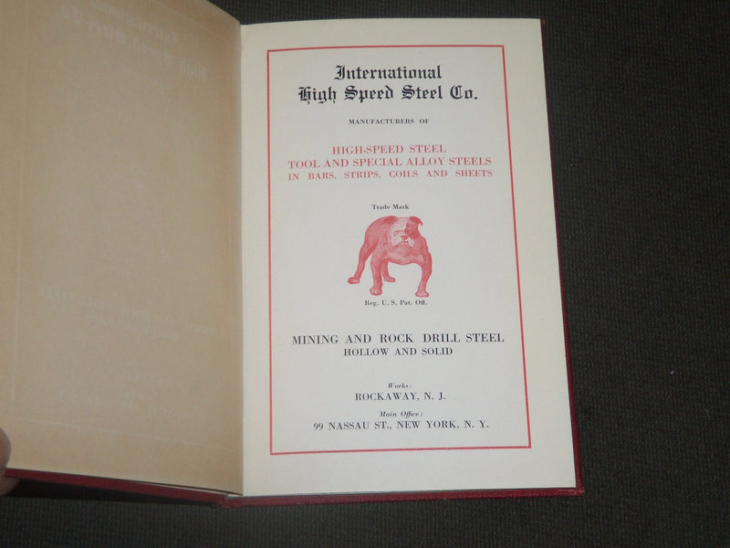 1910'S INTERNATIONAL HIGH SPEED STEEL COMPANY CATALOG - J 5194