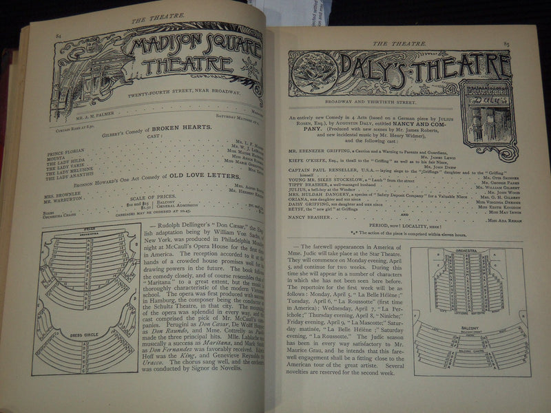 1886 MARCH-SEPTEMBER THE THEATRE ILLUSTRATED MAGAZINE BOUND VOLUME - KD 3806O