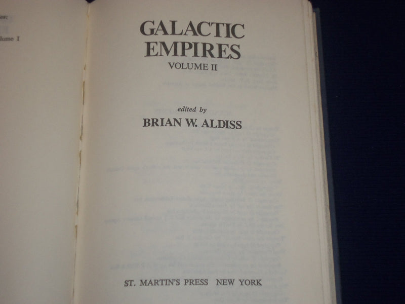 1976 GALACTIC EMPIRES VOLUME 1 & 2 EDITED BY BRIAN ALDISS LOT OF 2 - KD 2644