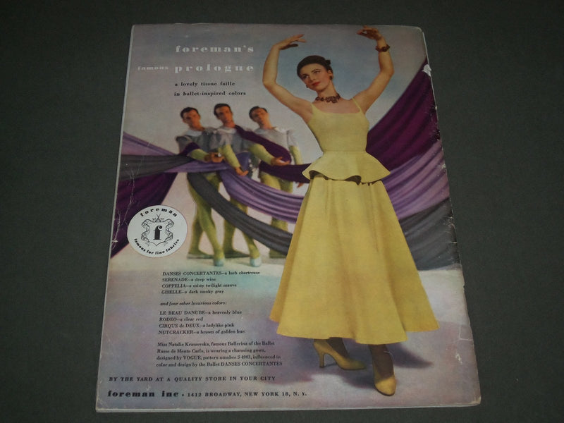 1948-1949 BALLET RUSSE DE MONTE CARLO PROGRAM - GREAT PHOTOS - J 2617