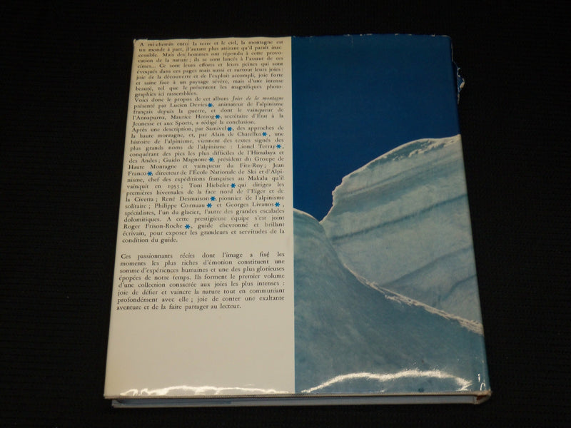 1965 JOIES DE LA MONTAGNE HARDCOVER BOOK BY LUCIEN DEVIES - R 717R