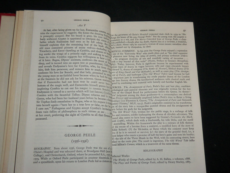 1961 OUTLINES OF TUDOR AND STUART PLAYS HARDCOVER BOOK BY HOLZKNECHT - KD 6664