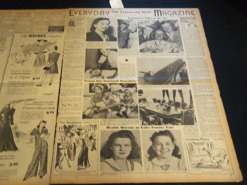 1941 AUGUST 20 CLEVELAND NEWS NEWSPAPER - STRIKE HALTS DETROIT TROLLEY - NT 7414