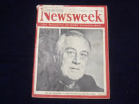 1944 MARCH 6 NEWSWEEK MAGAZINE - FRANKLIN ROOSEVELT COVER - NW 1197