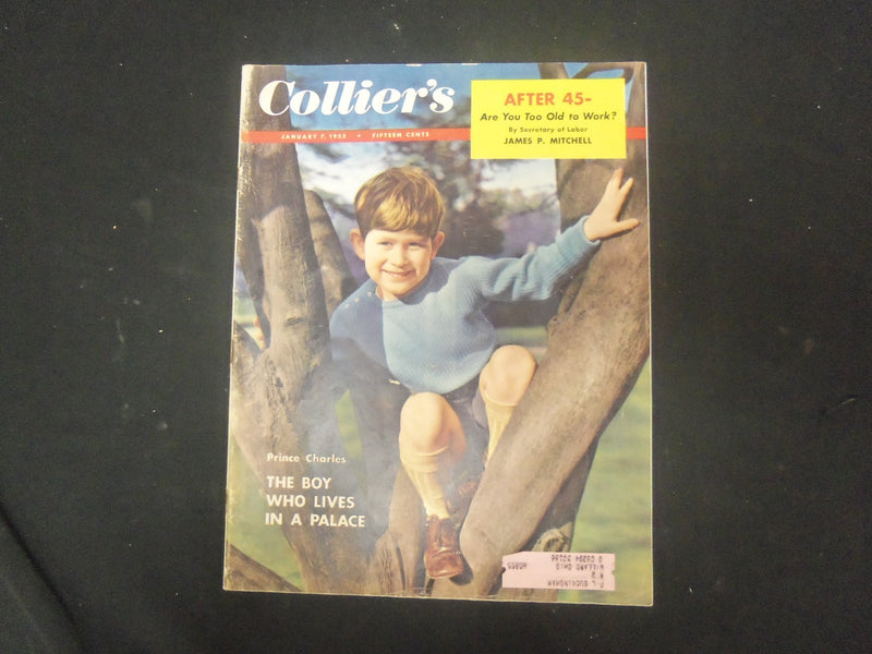 1955 JANUARY 7 COLLIER'S MAGAZINE- PRINCE CHARLES (AS A BOY) COVER - ST 4524