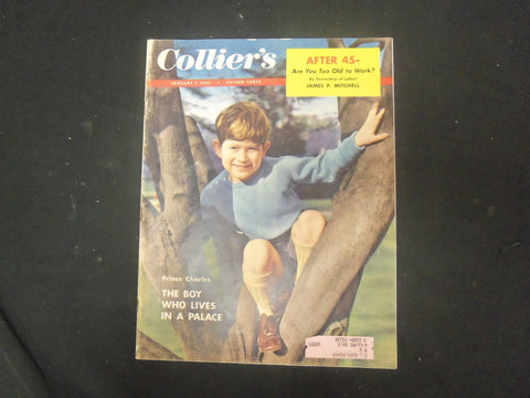 1955 JANUARY 7 COLLIER'S MAGAZINE- PRINCE CHARLES (AS A BOY) COVER - ST 4524