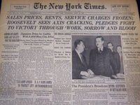 1942 APRIL 29 NEW YORK TIMES - ROOSEVELT SEES AXIS CRACKING - NT 1182