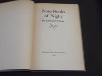 1942 NOTE-BOOKS OF NIGHT BY EDMUND WILSON - HARDCOVER - KD 4157