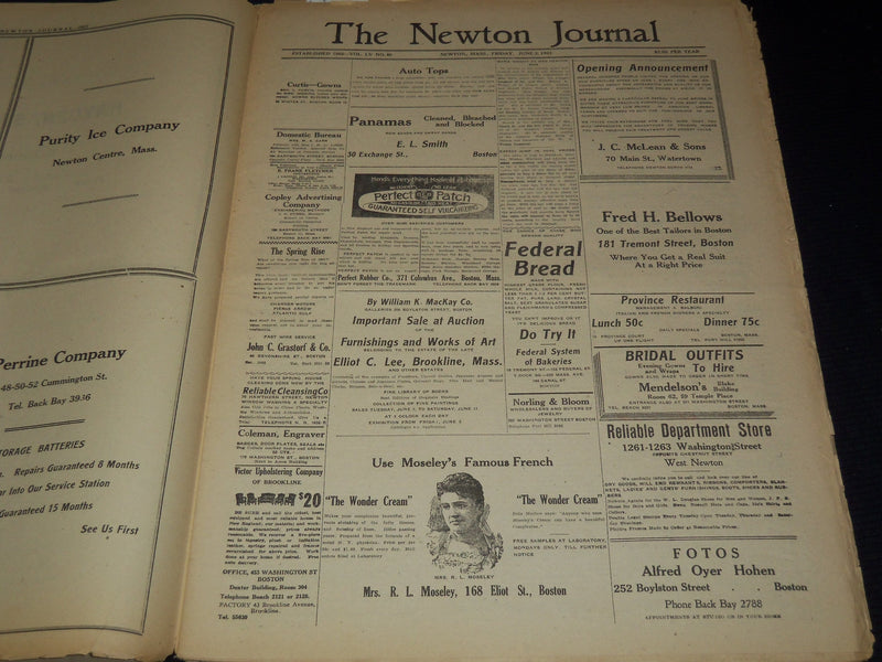 1866-1921 NEWTON JOURNAL NEWSPAPER 55TH ANNIVERSARY NUMBER - MASS - NP 1426A