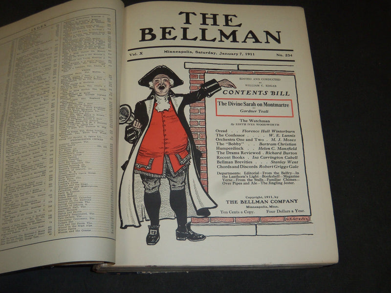 1911 THE BELLMAN MAGAZINE BOUND VOLUME LOT OF 2 COMPLETE YEAR - PHOTOS - R 413
