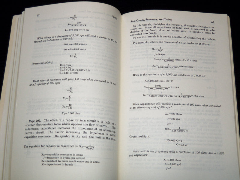 1963 FUNDAMENTALS OF RADIO USAFI STUDY GUIDE BY GERALD W. SIELAFF - J 7433