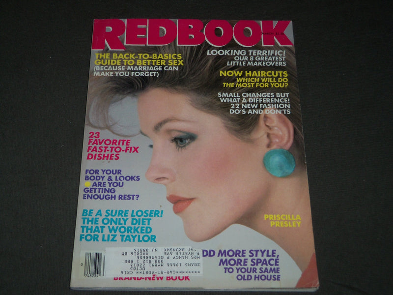 1985 MARCH REDBOOK MAGAZINE - PRISCILLA PRESLEY COVER - B 3055