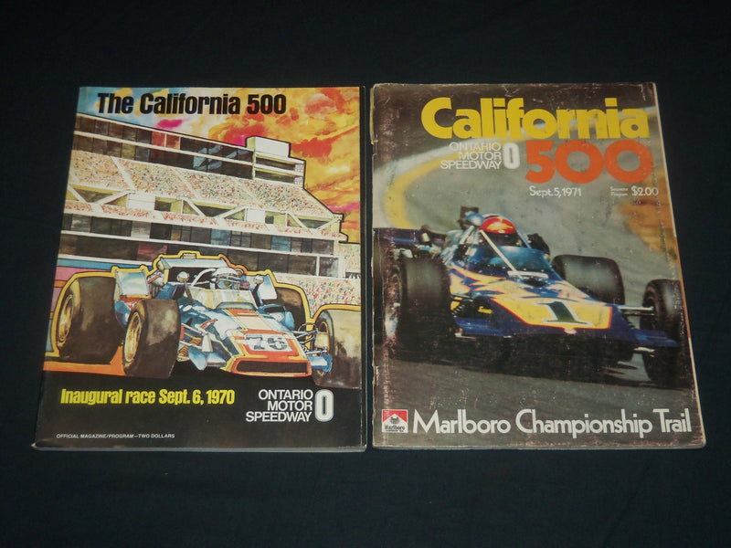 1970-1971 THE CALIFORNIA 500 RACE PROGRAMS LOT OF 2 - NICE PHOTOS - J 5643
