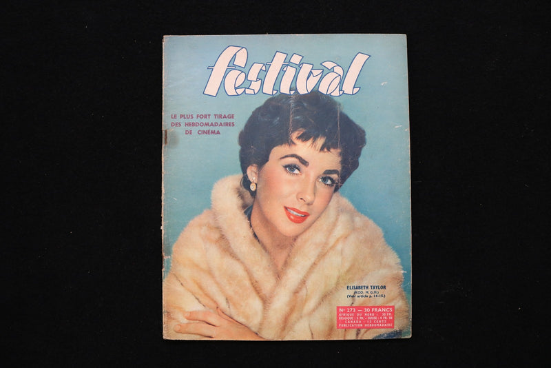 1954 SEPTEMBER 22 FESTIVAL MAGAZINE - ELIZABETH TAYLOR COVER - E 26390