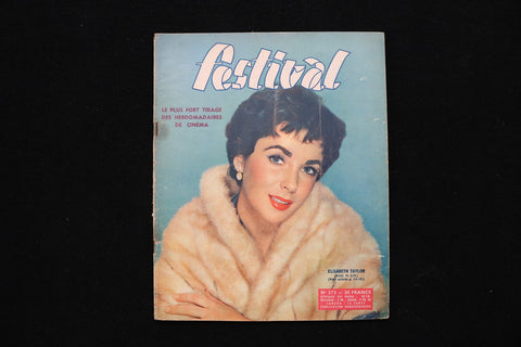 1954 SEPTEMBER 22 FESTIVAL MAGAZINE - ELIZABETH TAYLOR COVER - E 26390
