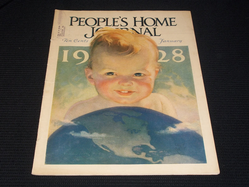1928 JANUARY PEOPLE'S HOME JOURNAL MAGAZINE NICE ILLUSTRATED COVER ART - E 2802