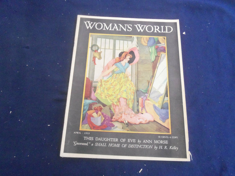 1933 APRIL WOMAN'S WORLD MAGAZINE - NICE ILLUSTRATIONS, STORIES & ADS - ST 1240O