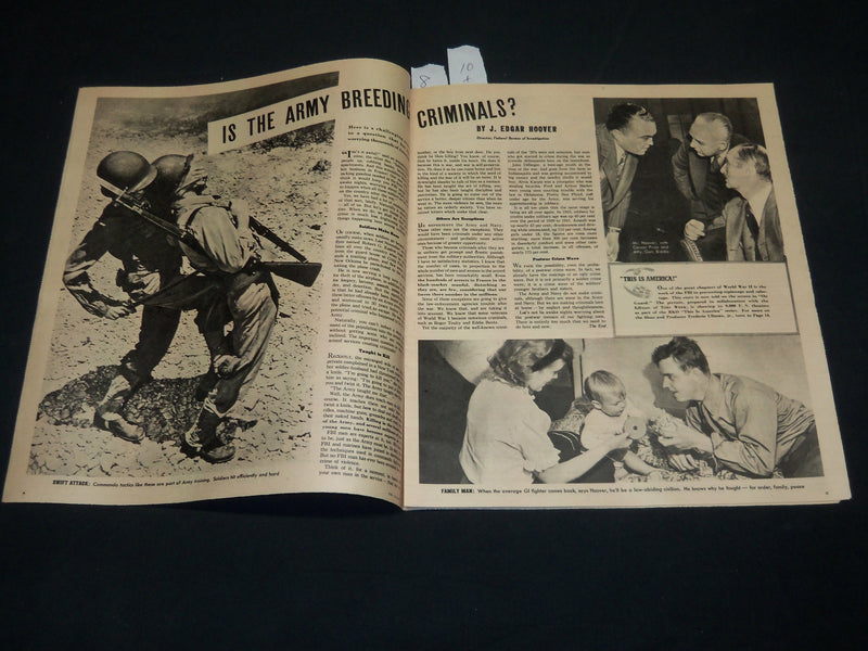 1945 MARCH 11 THIS WEEK MAGAZINE SECTION - J. EDGAR HOOVER COVER - NP 2399H
