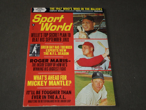 1967 OCTOBER SPORT WORLD MAGAZINE - WILLIE MAYS - ROGER MARIS - CW 861