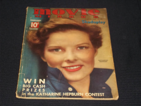 1936 FEBRUARY MOVIE MIRROR MAGAZINE - KATHERINE HEPBURN FRONT COVER - E 16172