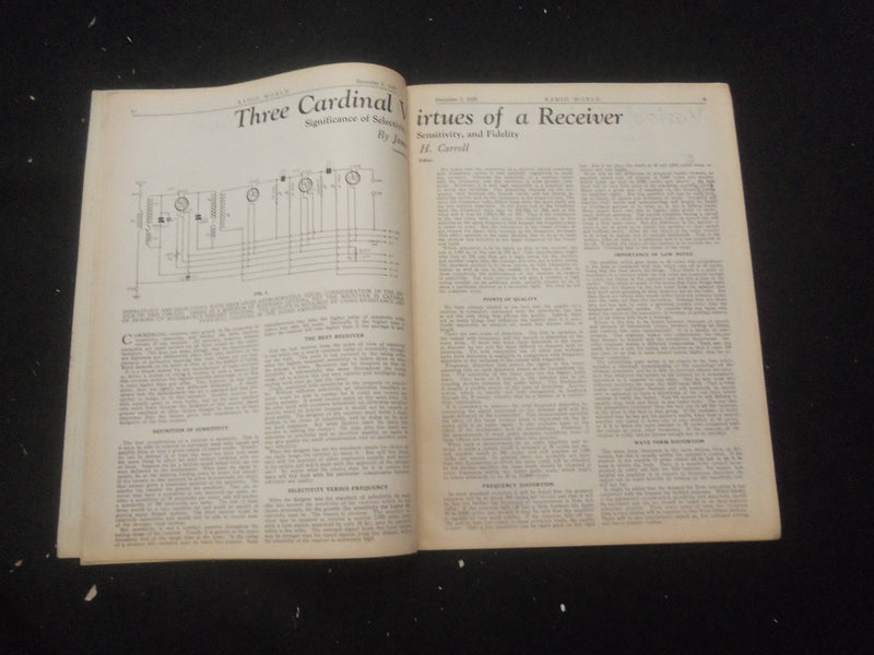 1929 DECEMBER 7 RADIO WORLD MAGAZINE - CONSOLE INSTALLATION IMPROVEMENTS- B 434G