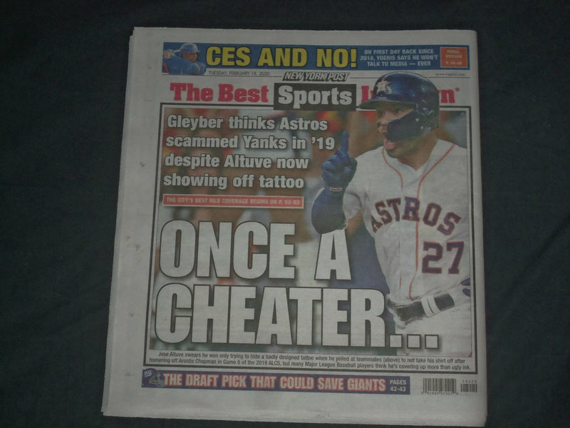 2020 FEBRUARY 18 NEW YORK POST NEWSPAPER - RYAN NEWMAN DAYTONA 500 CRASH