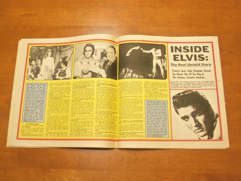 1978 APRIL 9 MODERN PEOPLE NEWSPAPER - ELVIS: THE REAL UNTOLD STORY - NP 4761