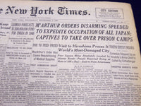 1945 SEPT 15 NEW YORK TIMES - M'ARTHUR ORDERS DISARMING SPEEDED - NT 260