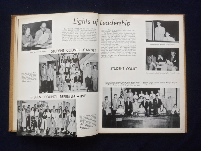 1955 SHADOWS HENRY B. WHITEHORNE HIGH SCHOOL YEARBOOK - VERONA, NJ - YB 3019