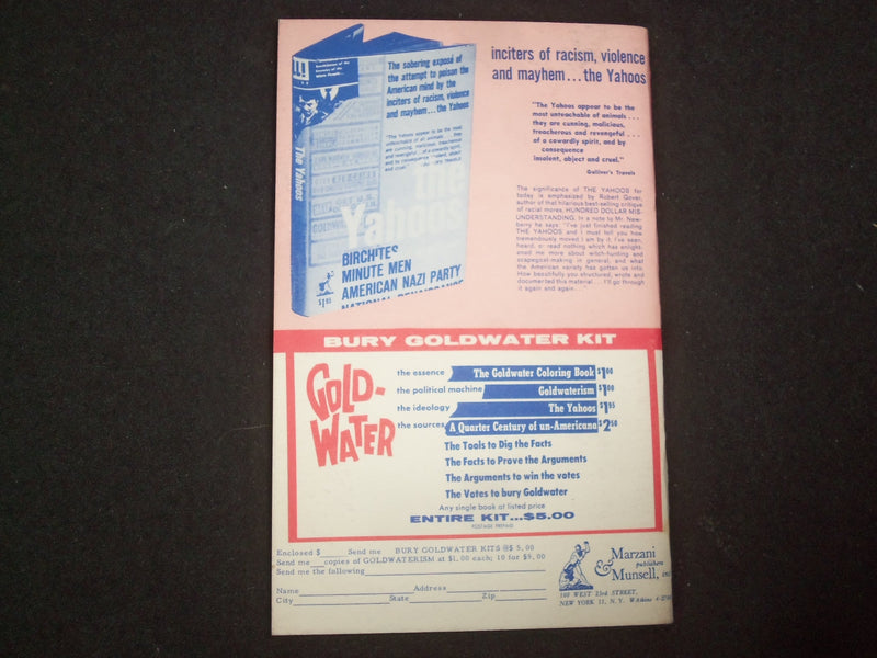 1964 GOLDWATER-ISM SOFTCOVER BOOK BY MIKE NEWBERRY - J 9942