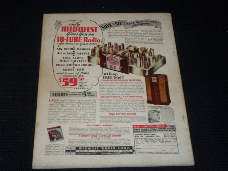 1936 JANUARY SHORT WAVE CRAFT MAGAZINE NICE COVERS & INSIDE CONTENT - E 2357