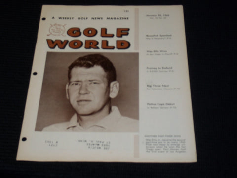 1965 JANUARY 22 GOLF WORLD MAGAZINE - WES ELLIS JR. FRONT COVER - E 7313