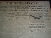 1931 NOV 23 TROY MORNING RECORD - NEW APPROACH TO MANCHURIA PROBE - NT 7475