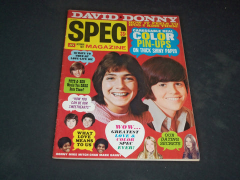 1971 OCTOBER SPEC MAGAZINE - DAVID CASSIDY AND DONNY OSMOND - SP 8640