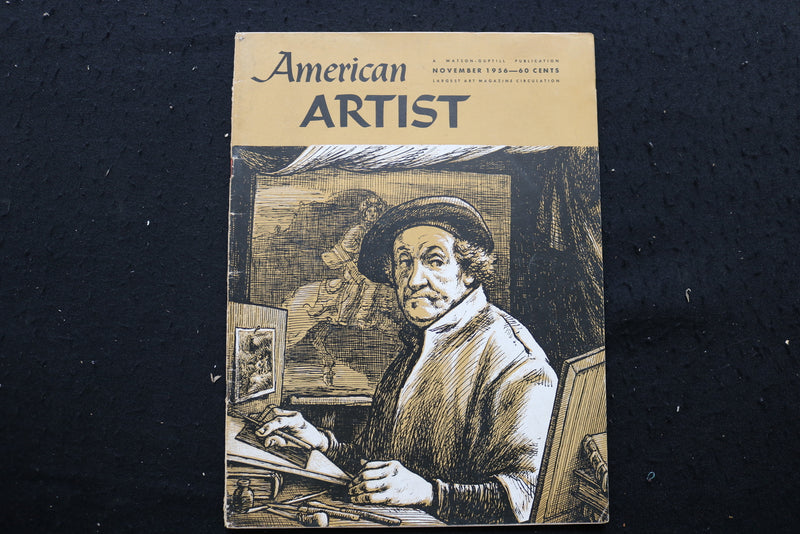 1956 NOVEMBER AMERICAN ARTIST MAGAZINE - REMBRANDT, AGED FIFTY COVER - SP 4186I