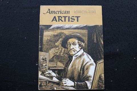 1956 NOVEMBER AMERICAN ARTIST MAGAZINE - REMBRANDT, AGED FIFTY COVER - SP 4186I