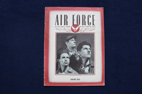 1943 JANUARY AIR FORCE MAGAZINE - SWEATING OUT THEIR SHIP COVER - E 11397