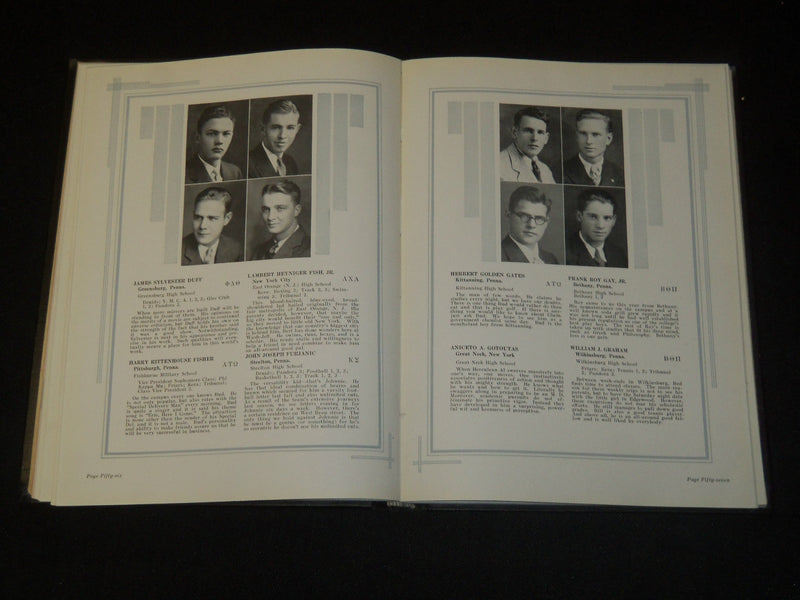 1933 PANDORA WASHINGTON AND JEFFERSON COLLEGE YEARBOOK - PENNSYLVANIA - YB 1898