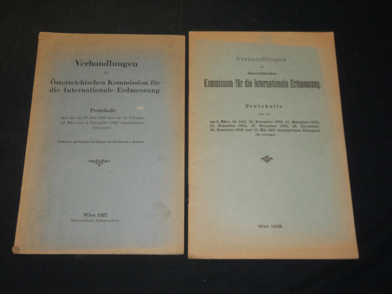 1922-1928 VERHANDLUNGEN DER OSTERREICHISCHEN KOMMISSION LOT OF 2 - J 5911
