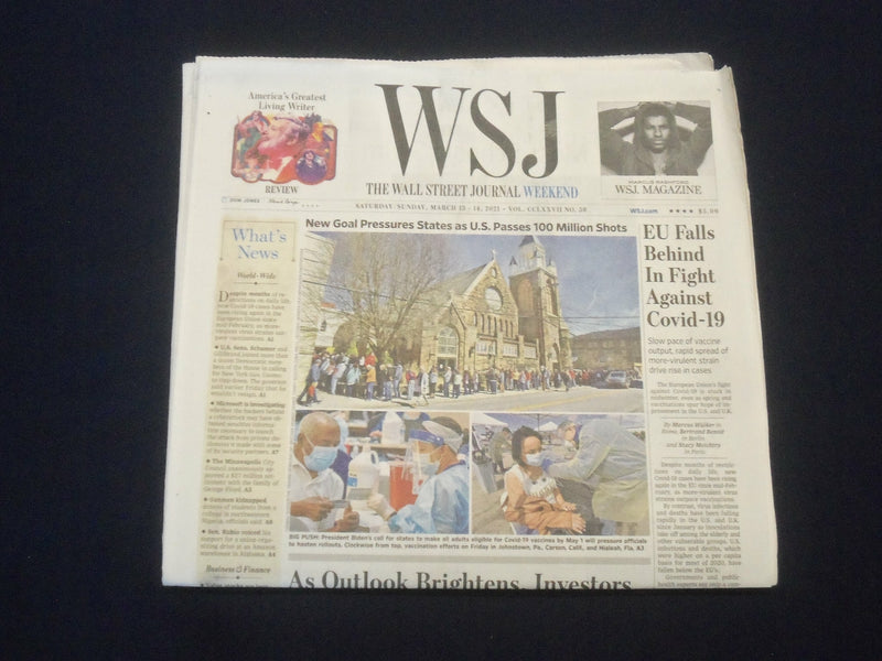 2021 MARCH 13-14 THE WALL STREET JOURNAL - EU FALL BEHIND IN FIGHT AGAINST VIRUS
