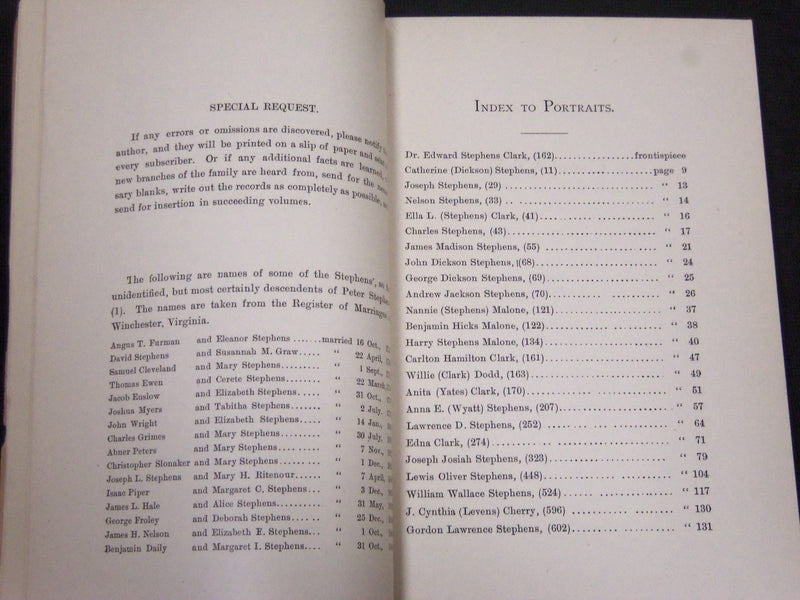 1892 THE AMERICAN GENEALOGICAL RECORD VOLUME 1 BY EDWARD STEPHENS CLARK - J 5249