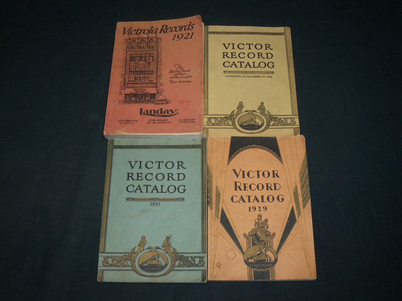 1916-1929 VICTOR RECORDS CATALOGS LOT OF 12 - SOFTCOVER - KD 1044