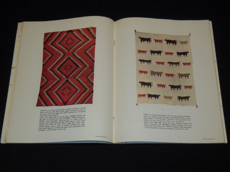 1963 THE STORY OF NAVAHO WEAVING BOOK BY KATE PECK KENT - J 7381