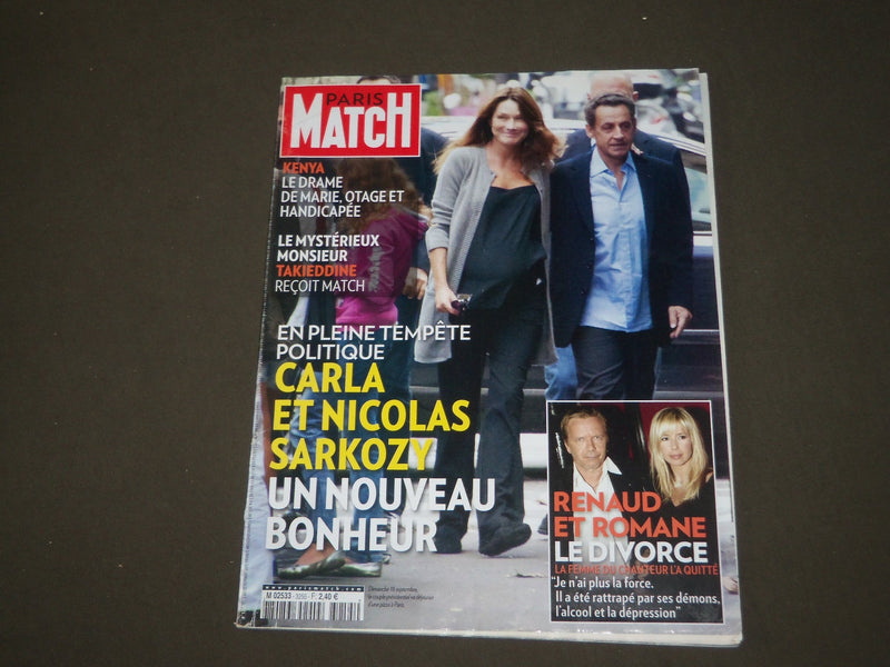 2011 OCTOBER 6-12 PARIS MATCH (FRENCH) MAGAZINE-CARLA & NICOLAS SARKOZY-SP 9987
