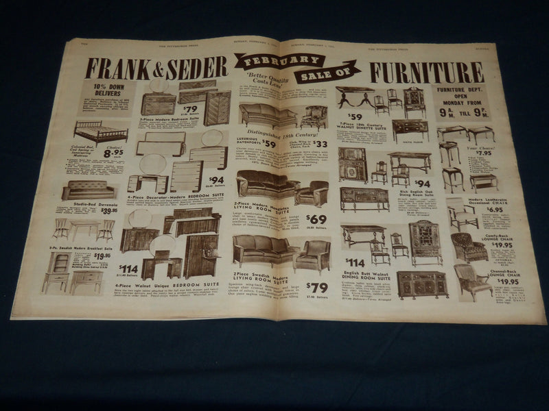 1939 FEBRUARY 5 PITTSBURGH PRESS SUNDAY ROTO SECTION - ALICE KOERNER - NP 4495