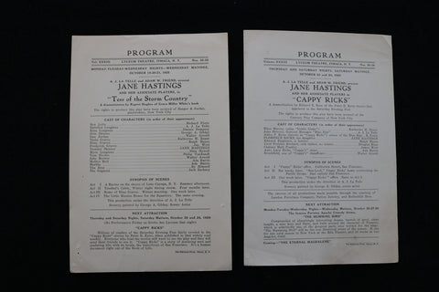 1925 LYCEUM THEATER PROGRAMS - LOT OF 2 - ITHACA, NEW YORK - K 1878